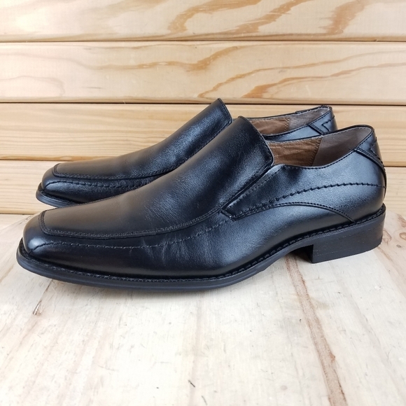 Joseph Abboud Men\'s 9 M Loafer Slip On Black Leather Dress Formal Shoes X173421 main image 5